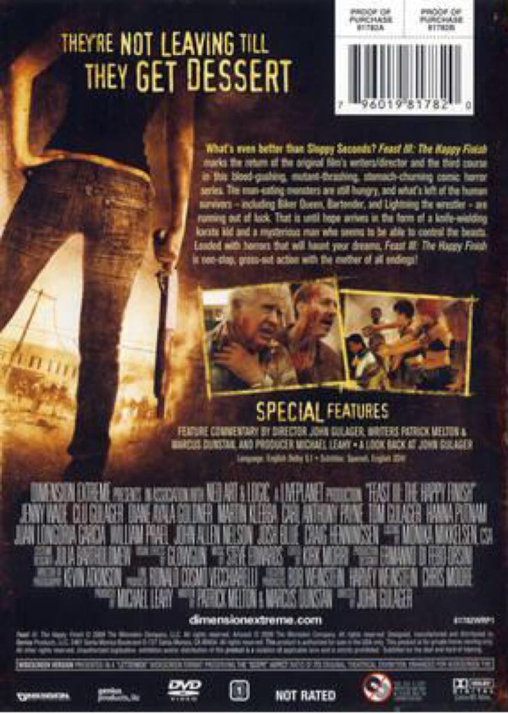 Feast III : The Happy Finish (UNRATED) DVD movie collectible [Barcode 796019817820] - Main Image 2