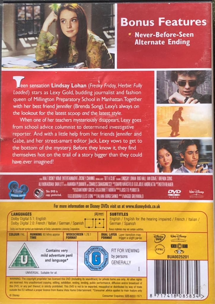 Get A Clue DVD movie collectible [Barcode 8717418085834] - Main Image 2