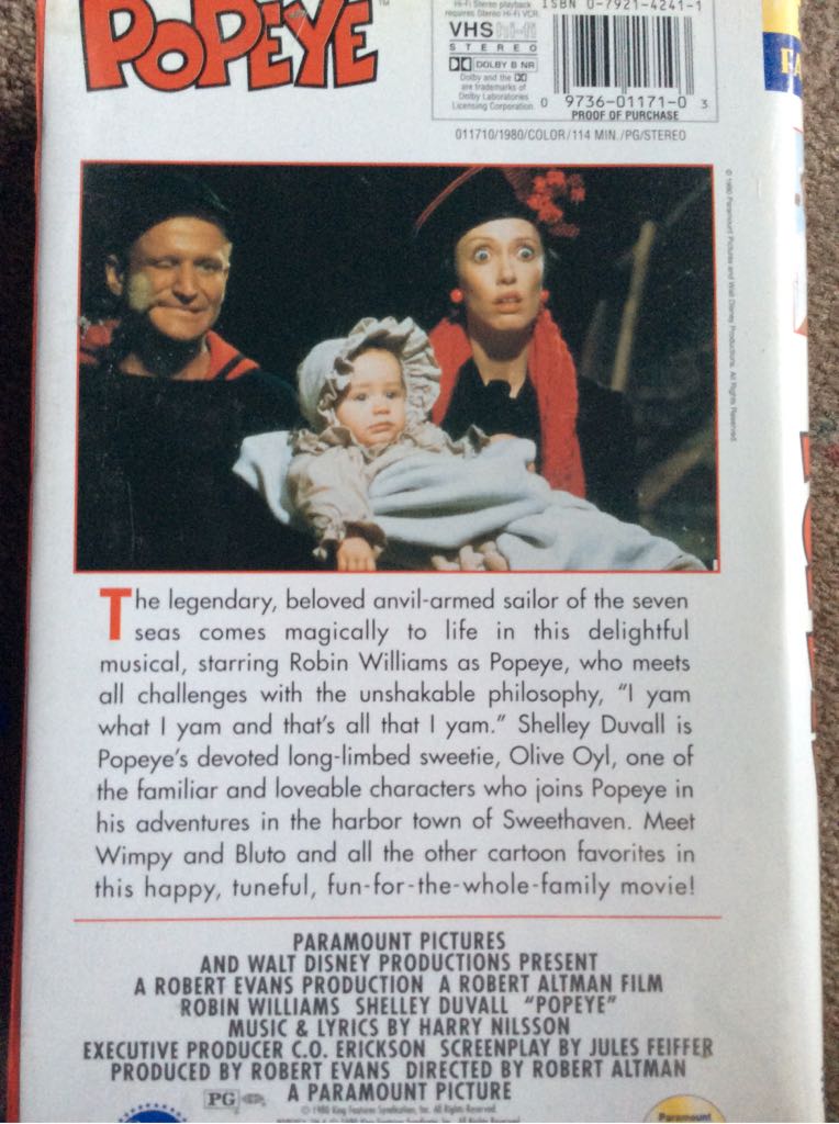 Popeye The Movie 35mm movie collectible [Barcode 097360117103] - Main Image 2