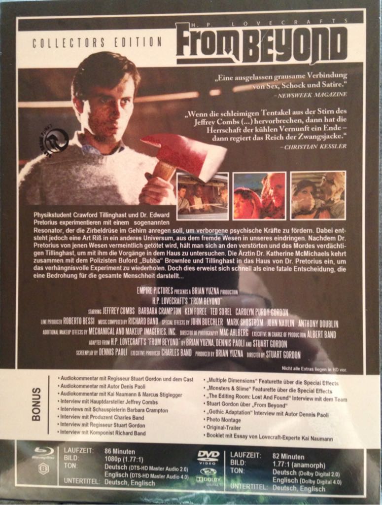 From Beyond Blu-ray movie collectible [Barcode 4250899920132] - Main Image 2