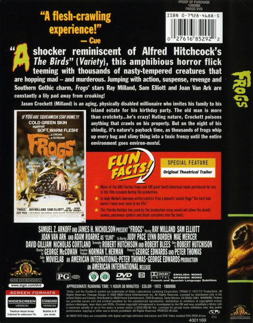 Frogs DVD movie collectible [Barcode 027616852922] - Main Image 3