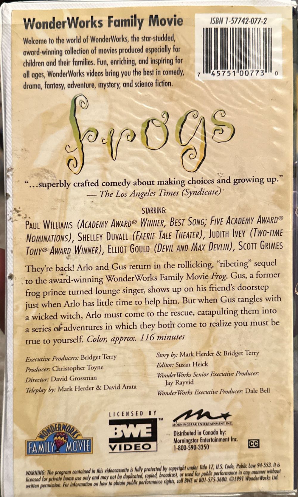 Frogs VHS movie collectible [Barcode 745751007730] - Main Image 2