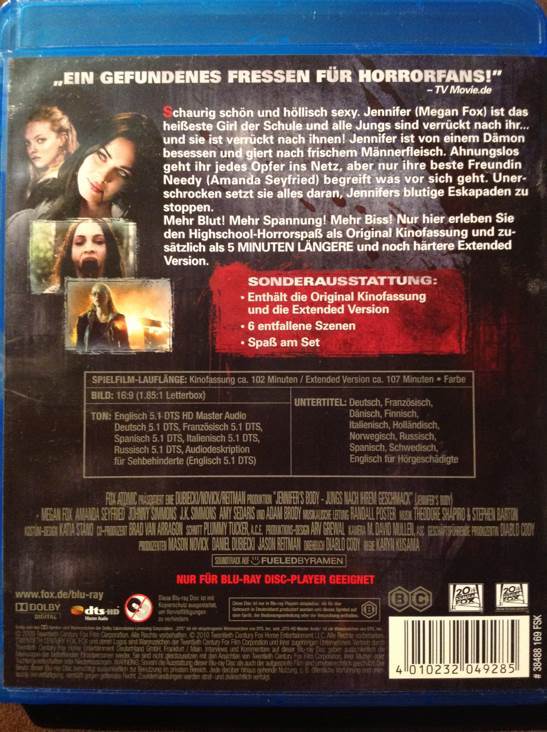 Jennifer’s Body Blu-ray movie collectible [Barcode 4010232049285] - Main Image 2