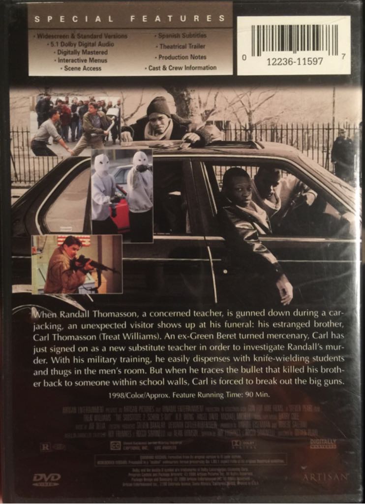 The Substitute 2: School’s Out DVD movie collectible [Barcode 012236115977] - Main Image 2