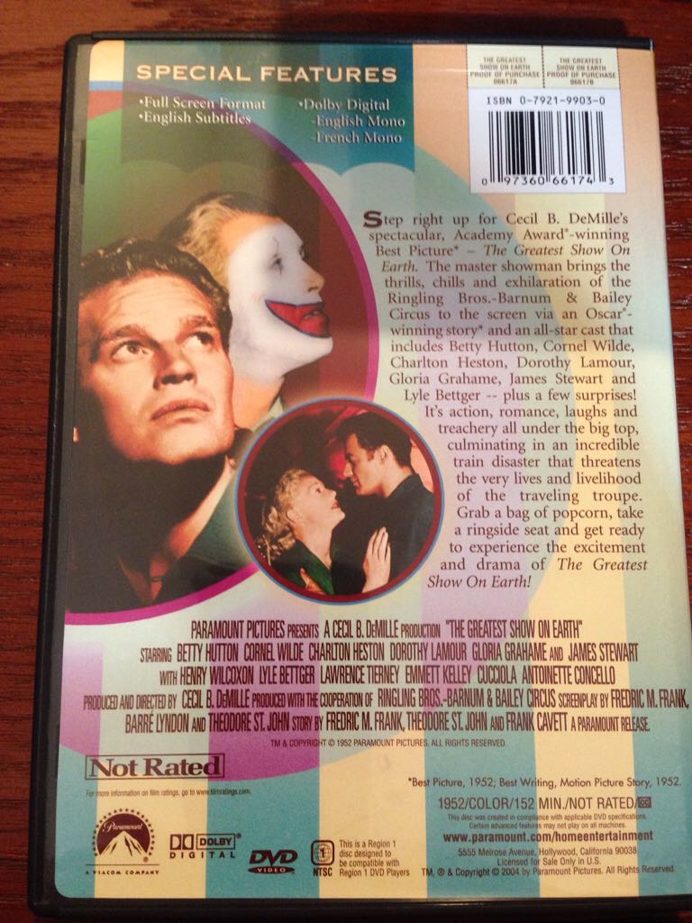 Greatest Show On Earth, The  movie collectible [Barcode 8809116450813] - Main Image 2