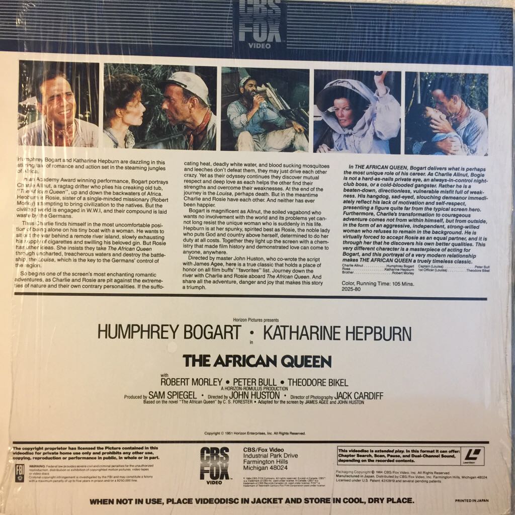 African Queen, The Laser Disc movie collectible [Barcode 086162202568] - Main Image 2