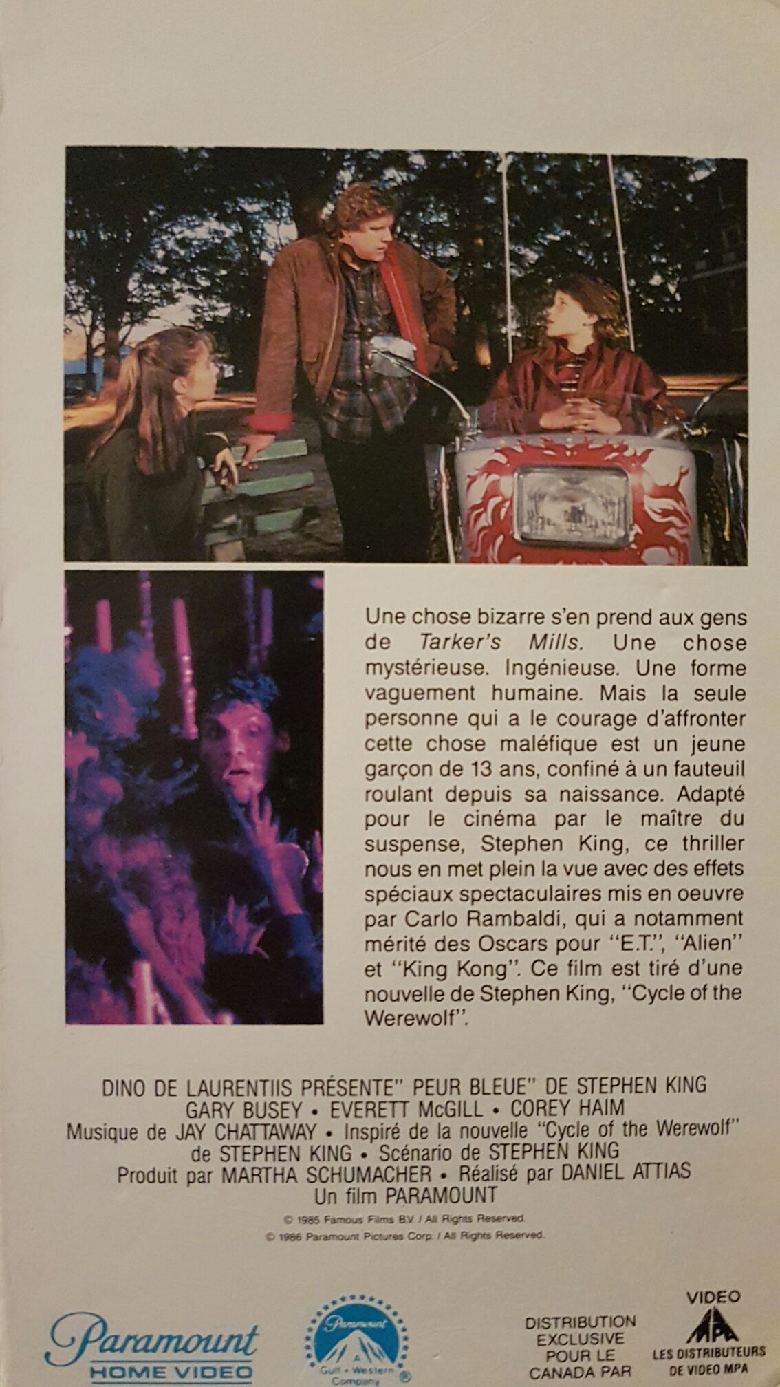 Silver Bullet VHS movie collectible [Barcode 031504018277] - Main Image 2