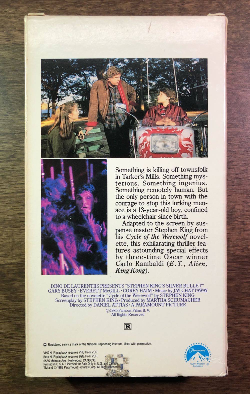 Silver Bullet VHS movie collectible [Barcode 031504018277] - Main Image 3