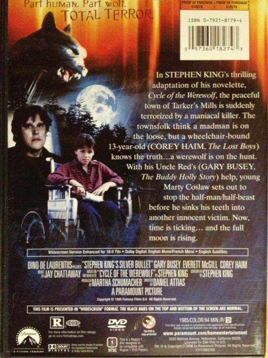 Silver Bullet DVD movie collectible - Main Image 2