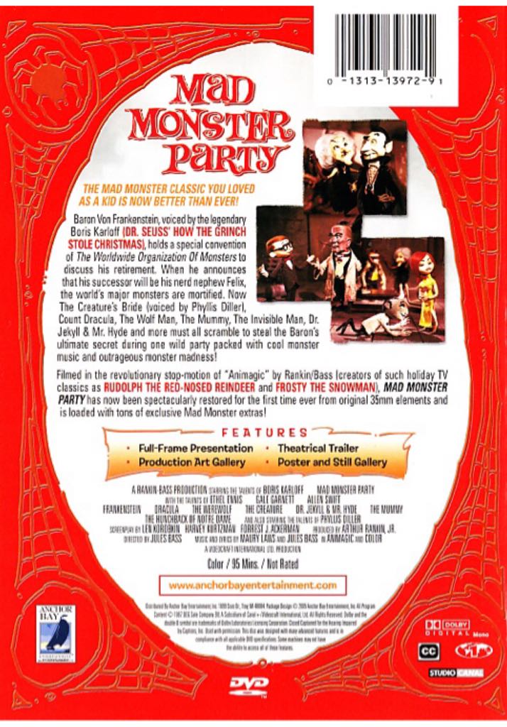 Mad Monster Party DVD movie collectible [Barcode 013131397291] - Main Image 2