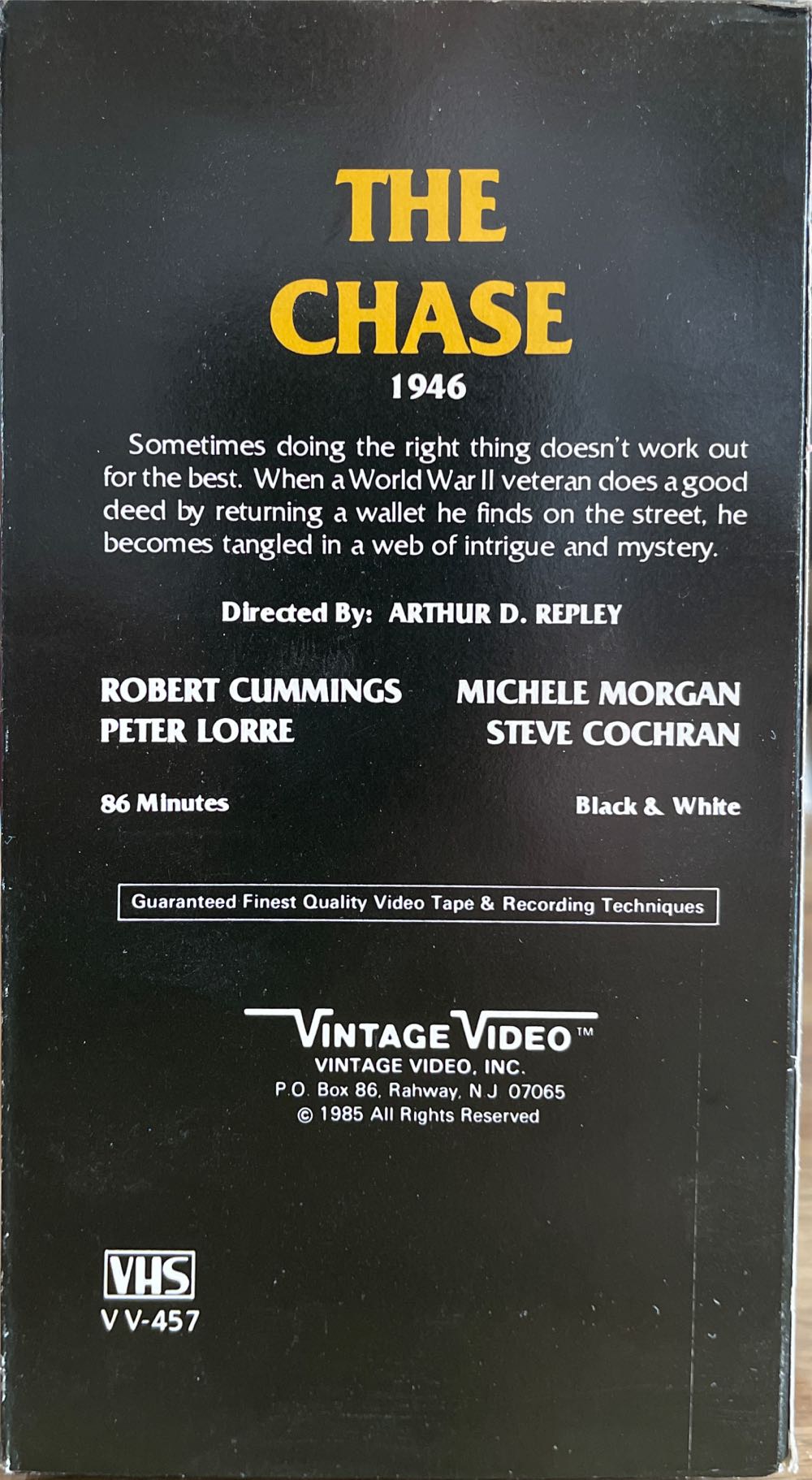 The Chase (Disk 1- Movie 2 of 3 in Hollywood Hoodlums Box Set) DVD movie collectible [Barcode 738329202095] - Main Image 3