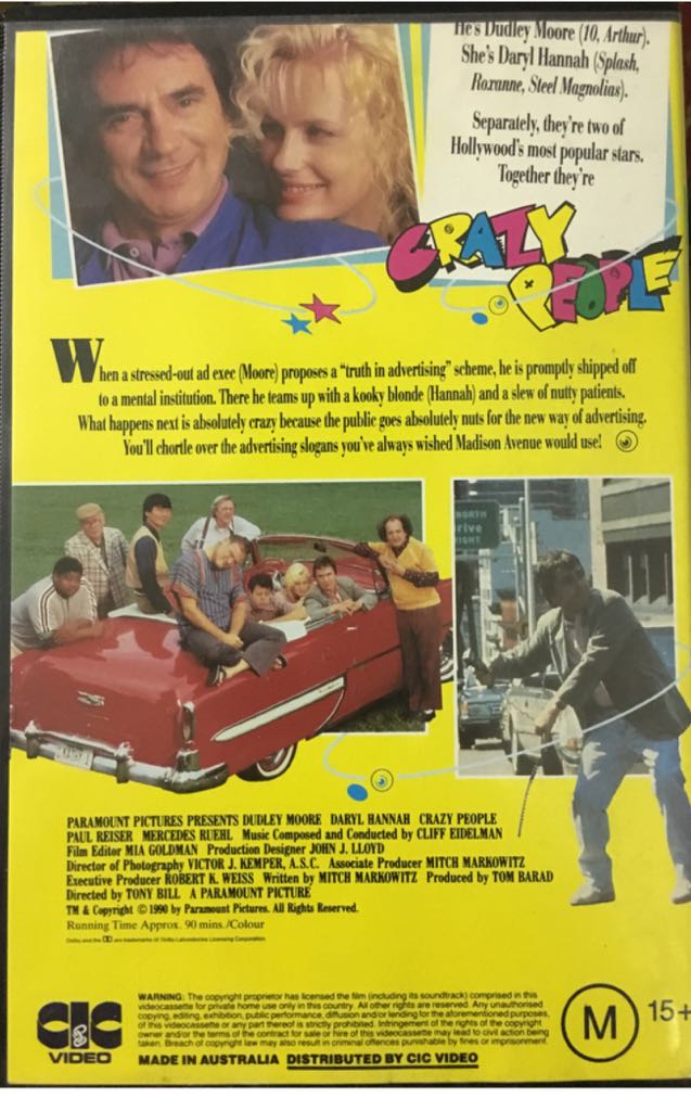 Crazy People VHS movie collectible [Barcode 097363229933] - Main Image 2