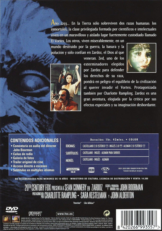 Zardoz DVD movie collectible [Barcode 5039036009171] - Main Image 2