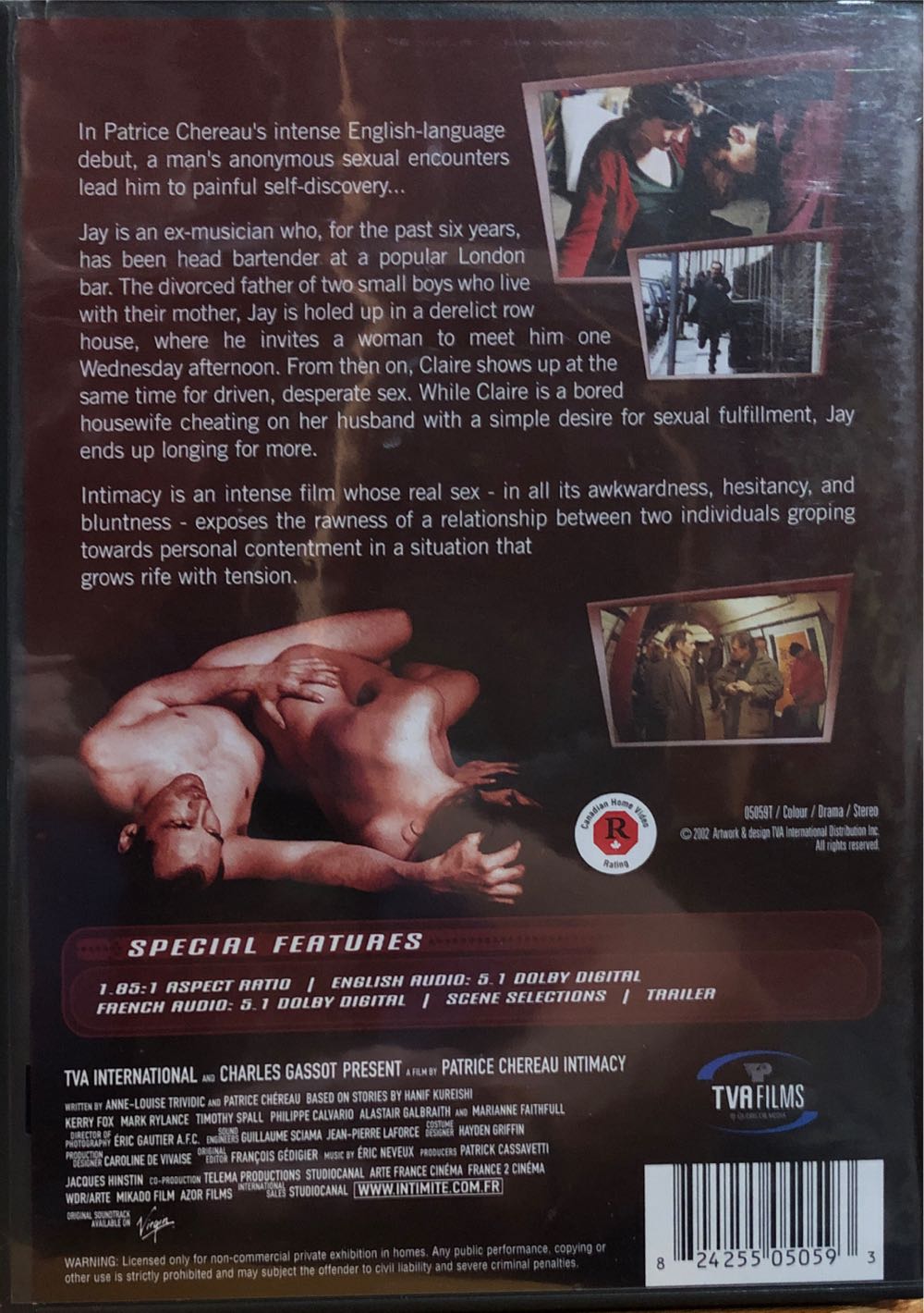 Intimacy DVD movie collectible [Barcode 824255050593] - Main Image 2