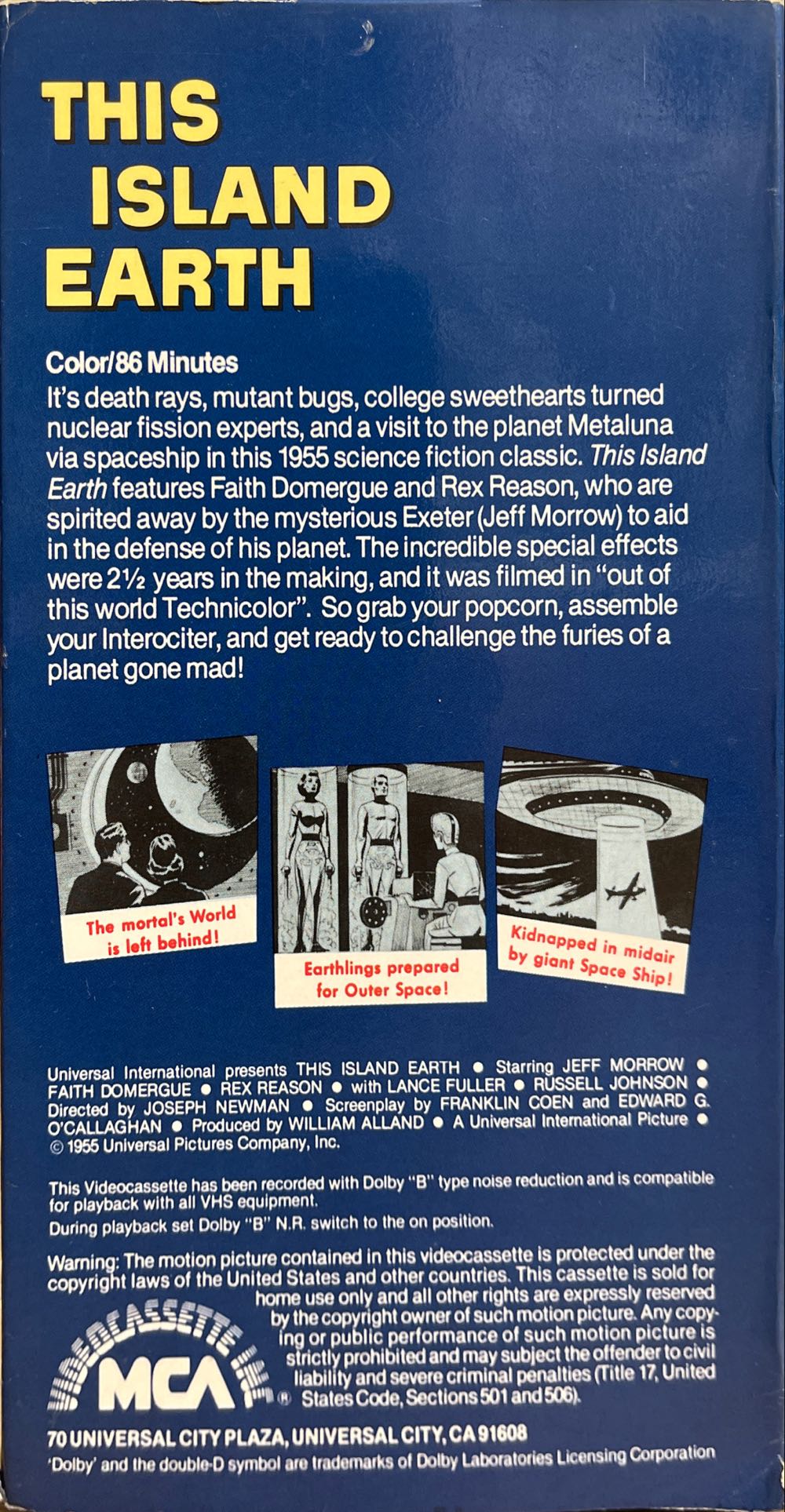 This Island Earth VHS movie collectible [Barcode 096895507632] - Main Image 2