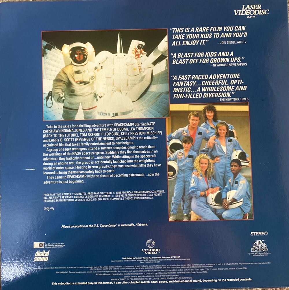Space Camp VHS movie collectible [Barcode 013132926933] - Main Image 2