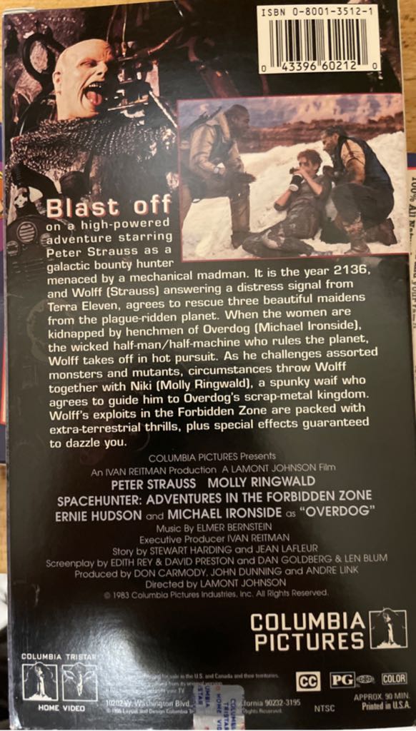 Spacehunter: Adventures in the Forbidden Zone VHS movie collectible [Barcode 043396602120] - Main Image 2