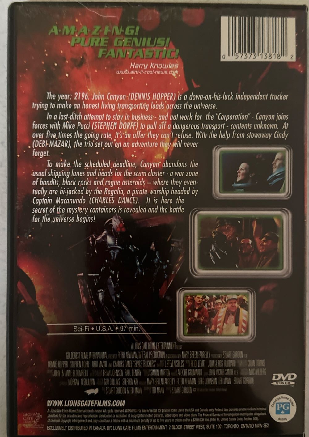 Space Truckers DVD movie collectible [Barcode 057373138182] - Main Image 2