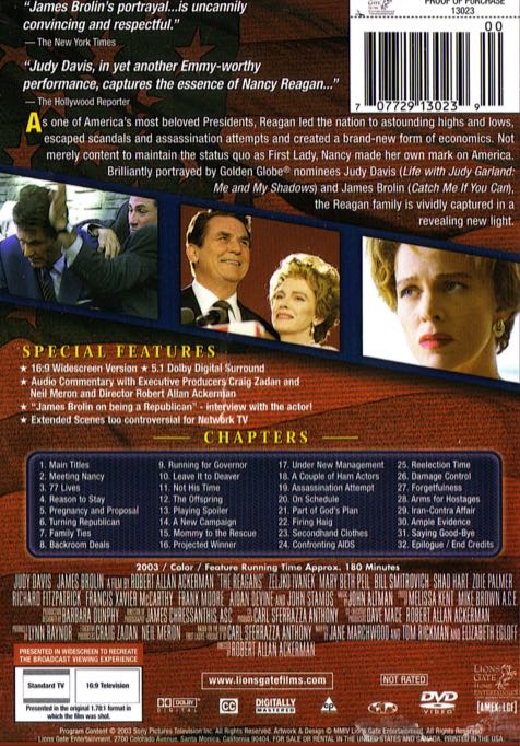 The Reagans DVD movie collectible [Barcode 707729159834] - Main Image 2