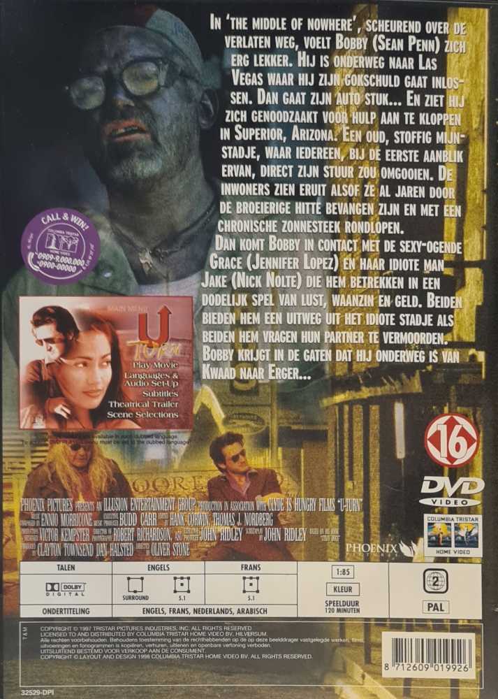 U Turn DVD movie collectible [Barcode 8712609019926] - Main Image 2