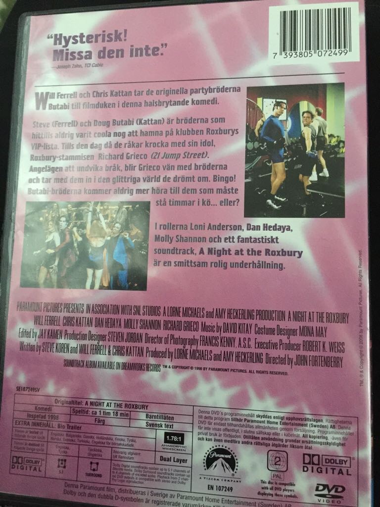 A Night at the Roxbury DVD-R movie collectible [Barcode 7393805072499] - Main Image 2