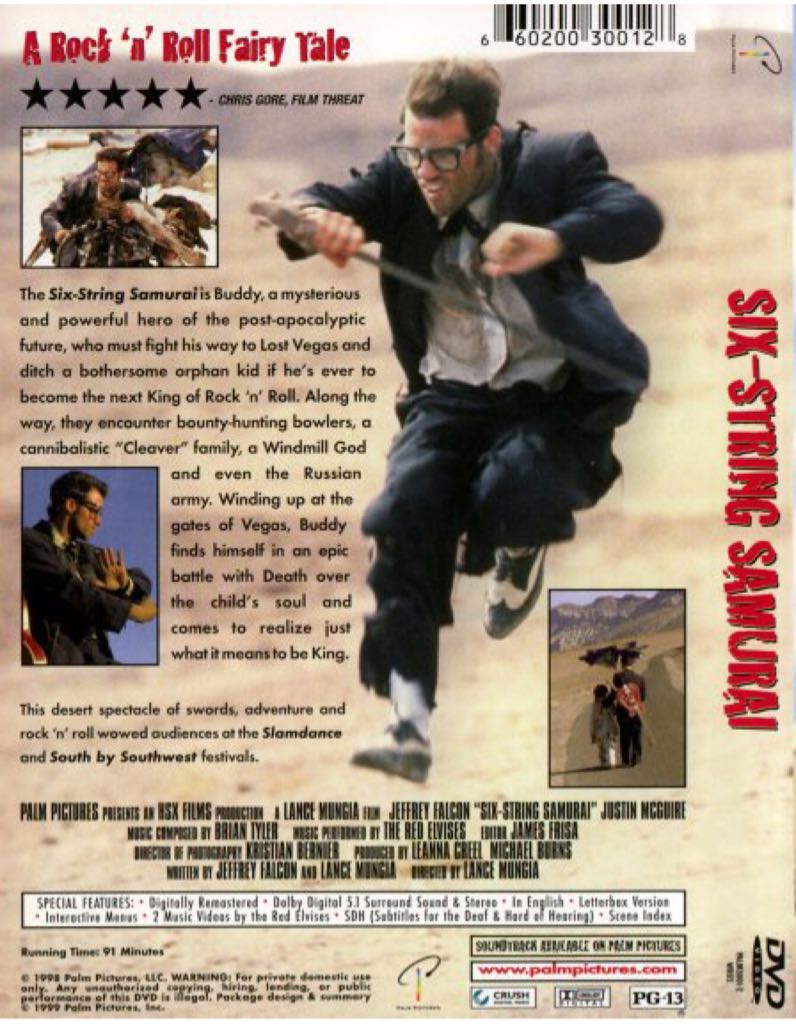 Six-String Samurai Blu-ray movie collectible [Barcode 074640134494] - Main Image 2