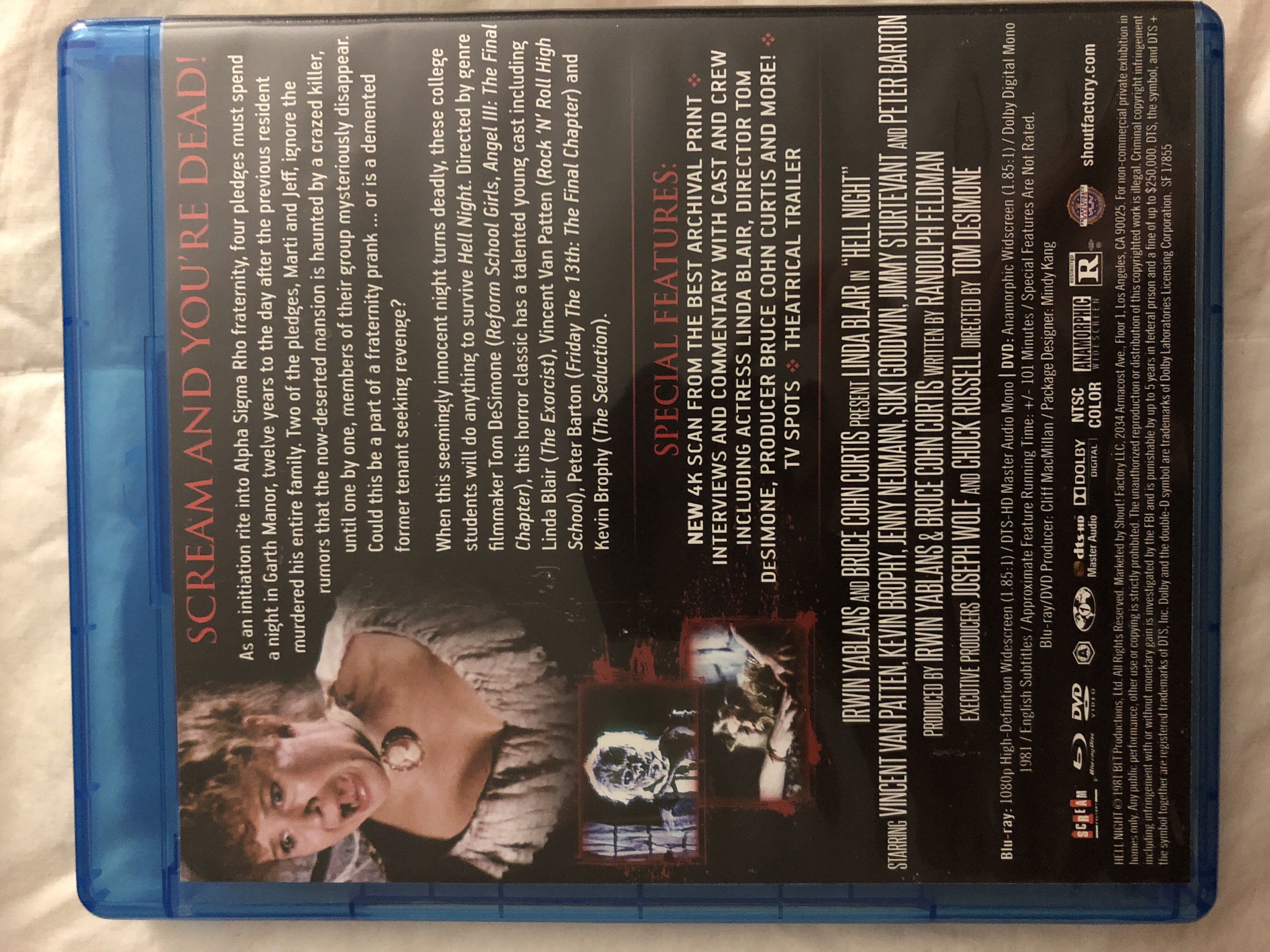 Hell Night Blu-ray movie collectible [Barcode 826663178555] - Main Image 3