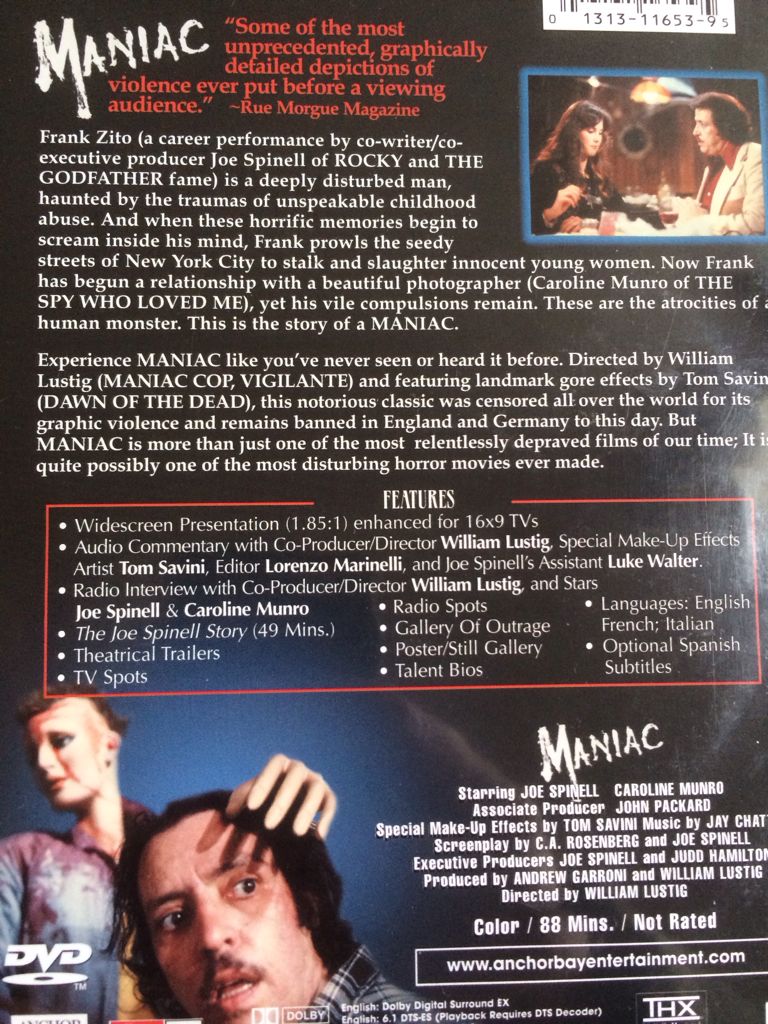 Maniac — [DVD] DVD movie collectible [Barcode 013131165395] - Main Image 2