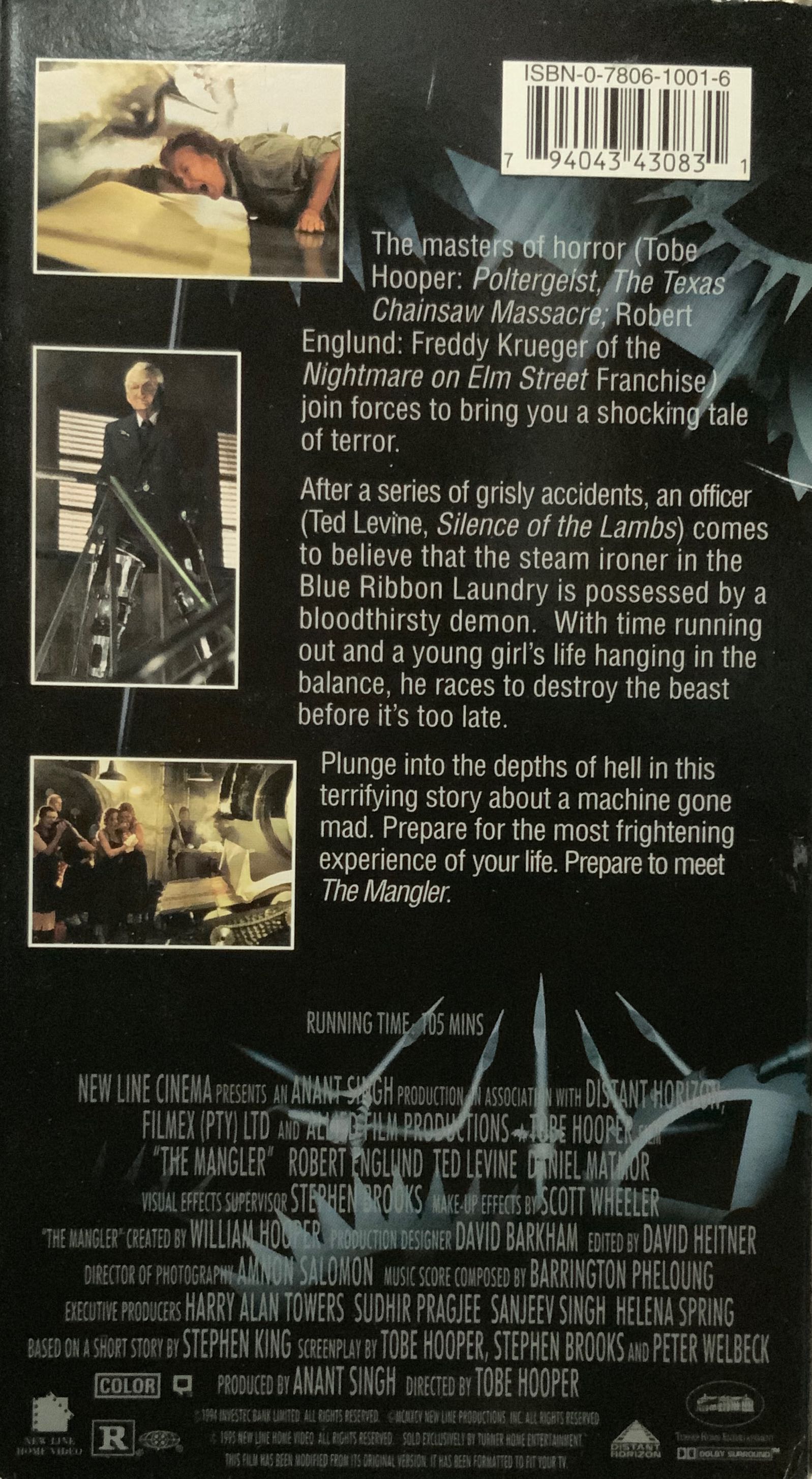 The Mangler VHS movie collectible [Barcode 794043430831] - Main Image 2