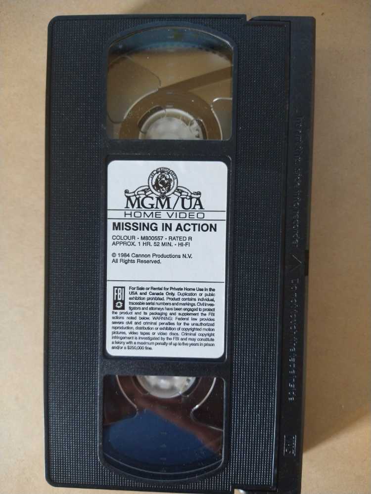 Missing in Action VHS movie collectible [Barcode 027616055736] - Main Image 3