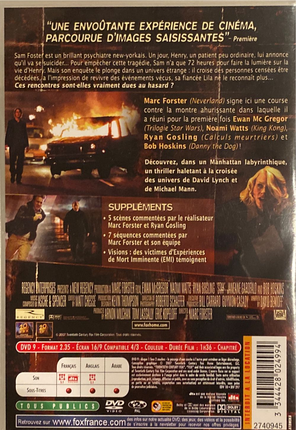 Stay DVD movie collectible [Barcode 3344428024994] - Main Image 2