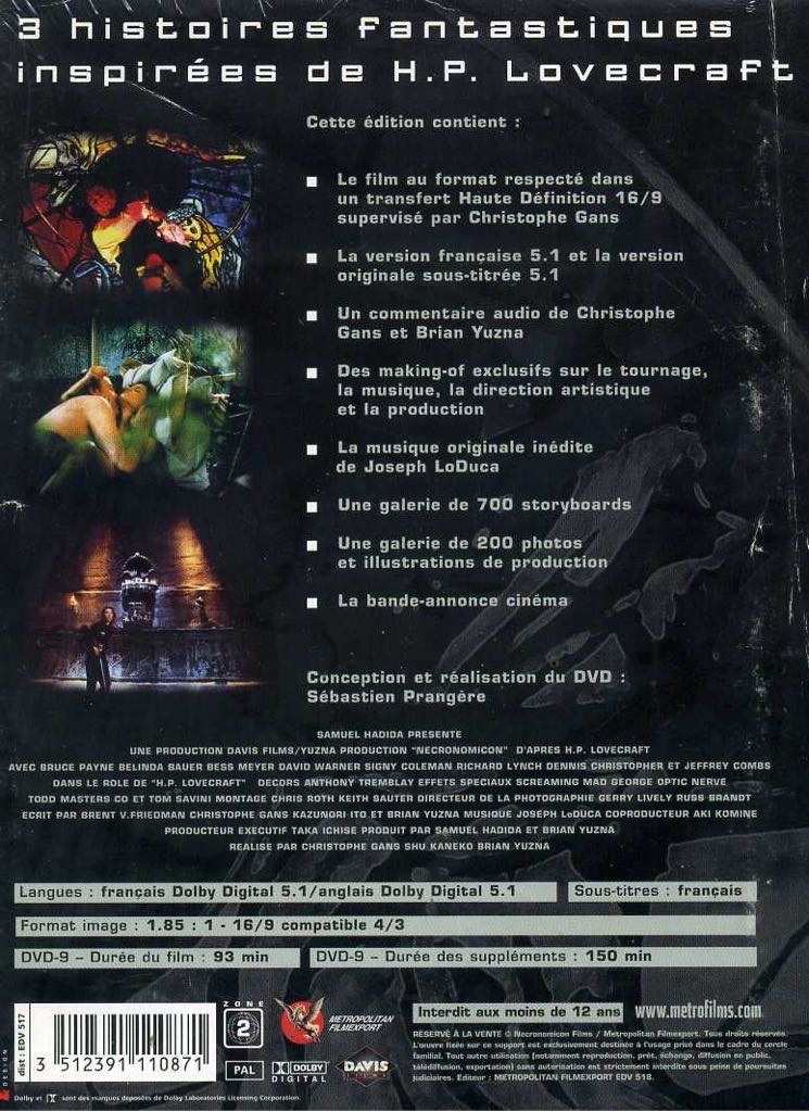 Necronomicon Blu-ray movie collectible [Barcode 3512391196028] - Main Image 2