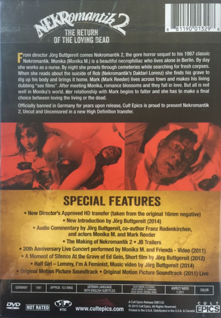Nekromantik 2 Blu-ray movie collectible [Barcode 881190013298] - Main Image 2