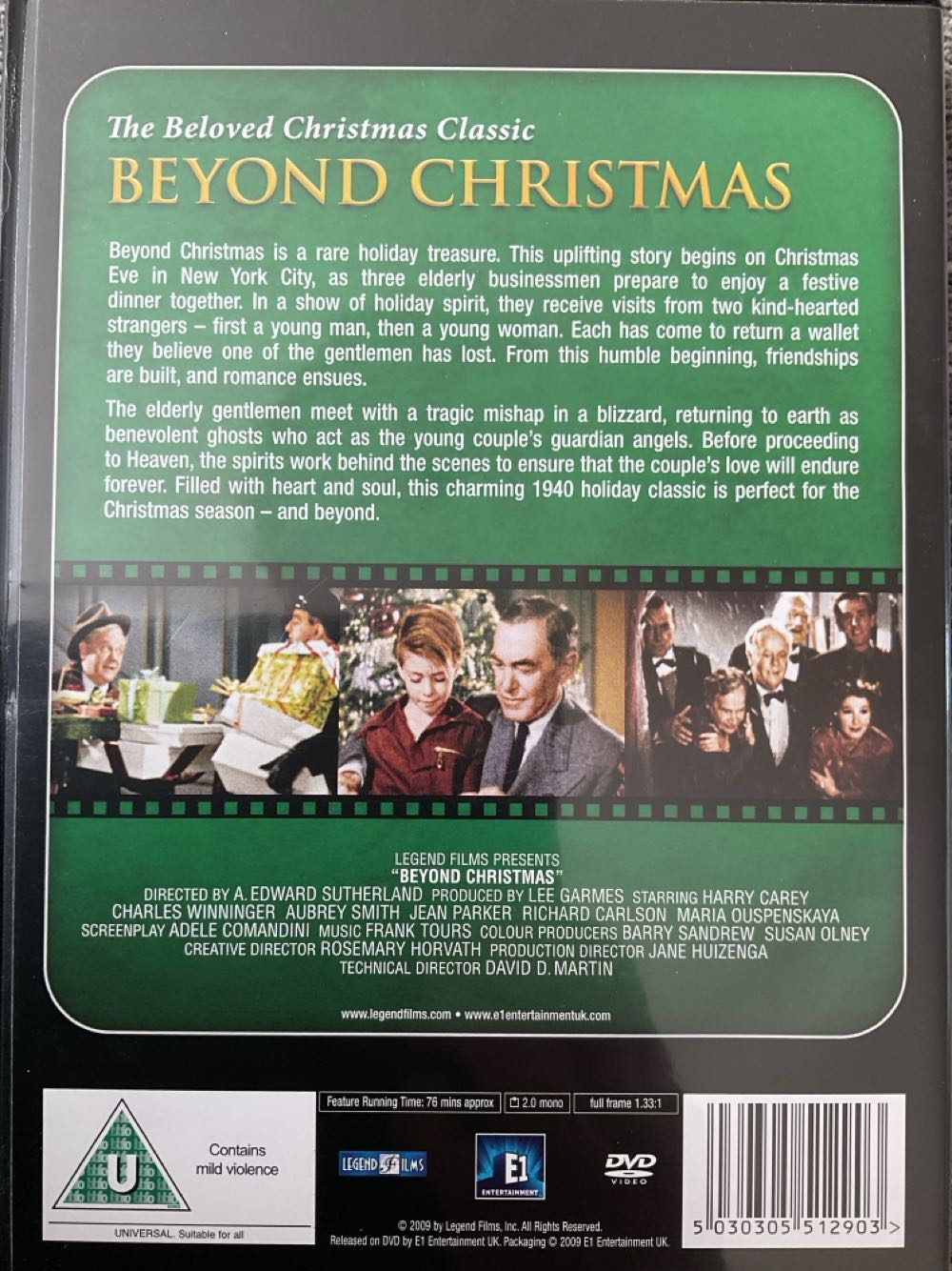 Beyond Christmas DVD movie collectible [Barcode 5030305512903] - Main Image 2