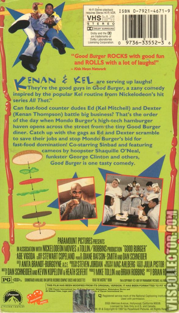 Good Burger VHS movie collectible [Barcode 097363355236] - Main Image 2