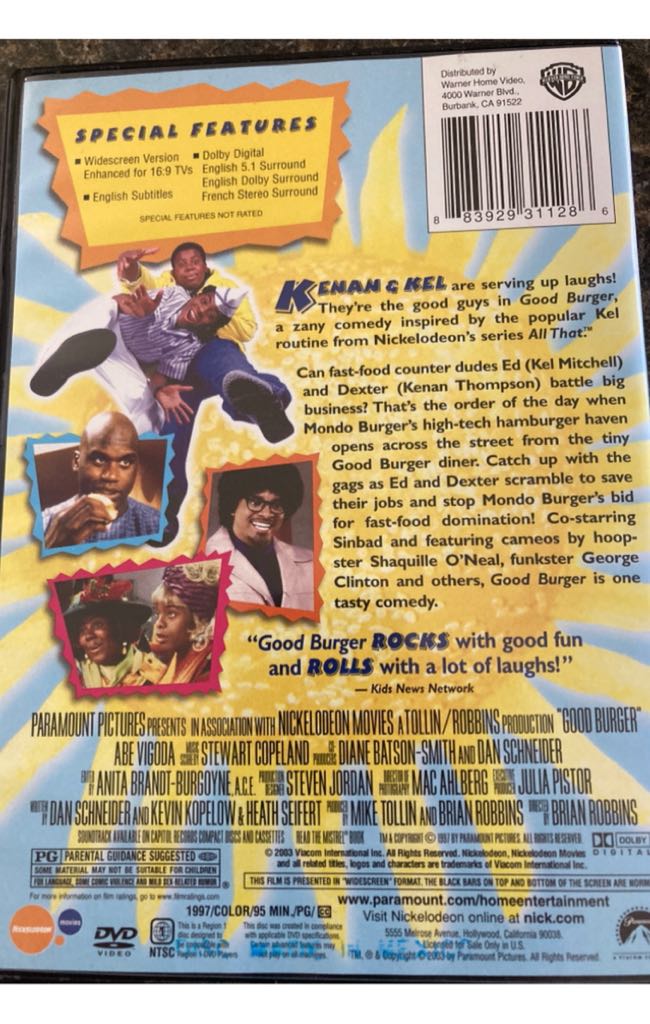 Good Burger DVD movie collectible [Barcode 883929311286] - Main Image 2