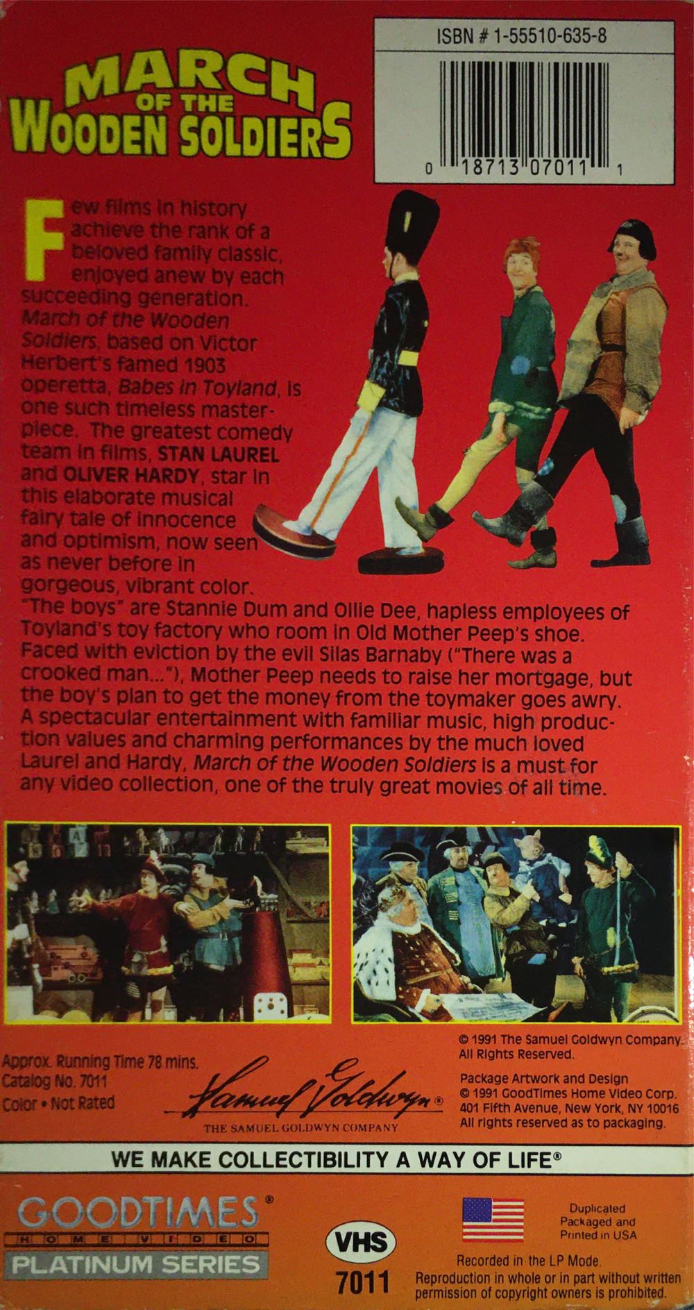 March Of The Wooden Soldiers VHS movie collectible [Barcode 018713070111] - Main Image 2