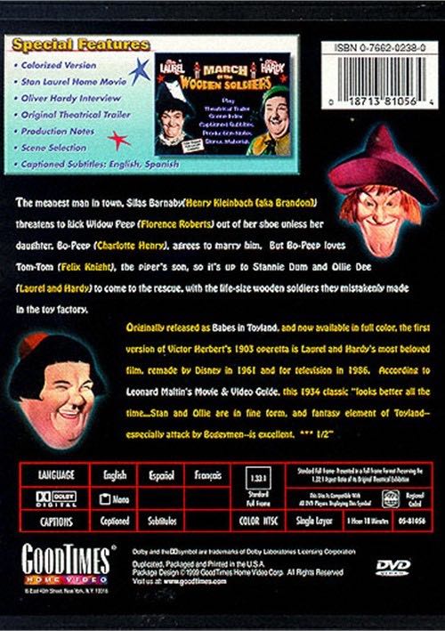 March of the Wooden Soldiers DVD movie collectible [Barcode 018713810564] - Main Image 2