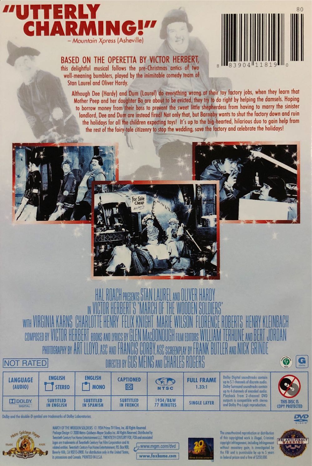 March Of The Wooden Soldiers.           1934 DVD movie collectible [Barcode 883904118190] - Main Image 2