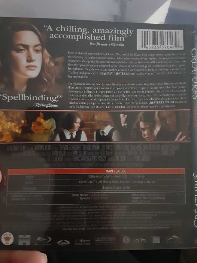 Heavenly Creatures Blu-ray movie collectible [Barcode 065935570479] - Main Image 2