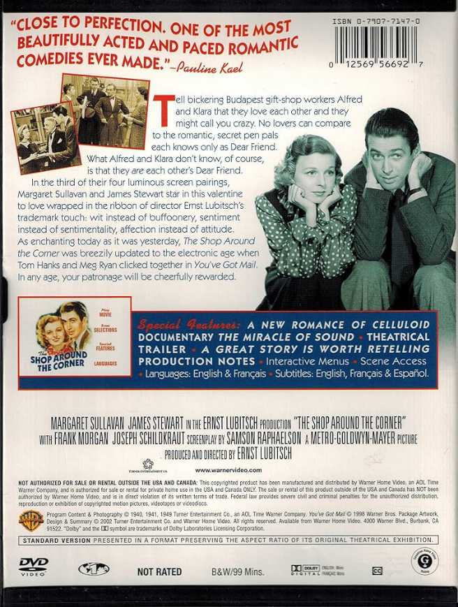 Shop Around The Corner (James Stewart), The DVD movie collectible [Barcode 027616116437] - Main Image 4