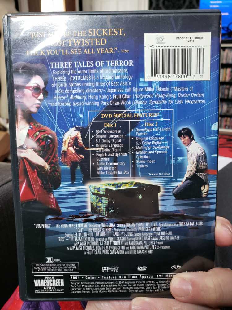 3 Extremes DVD movie collectible [Barcode 031398178002] - Main Image 2