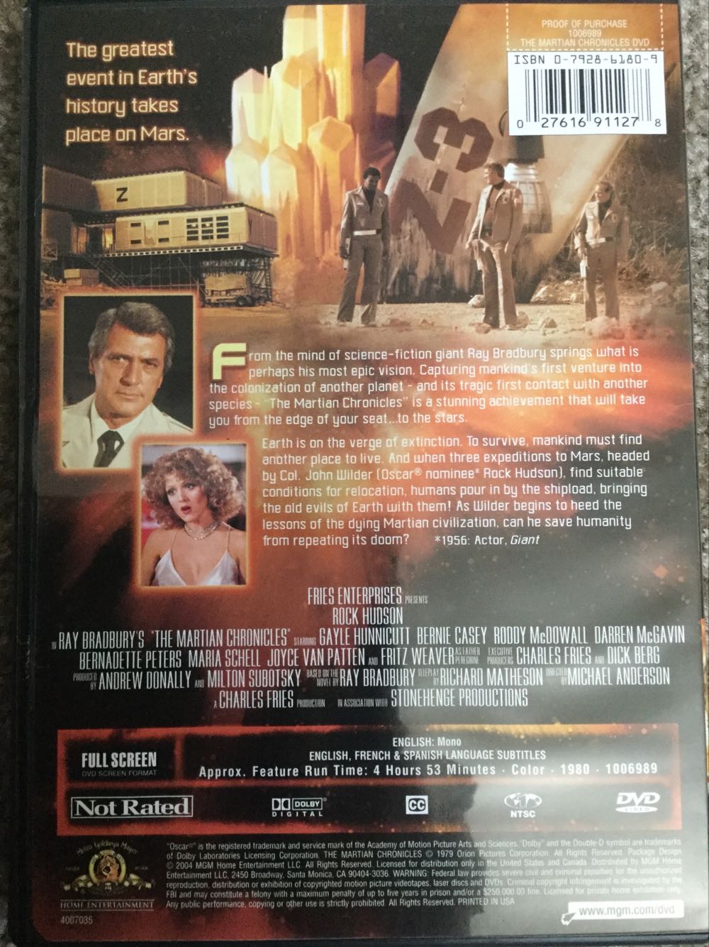 Martian Chronicles DVD movie collectible [Barcode 027616911278] - Main Image 2