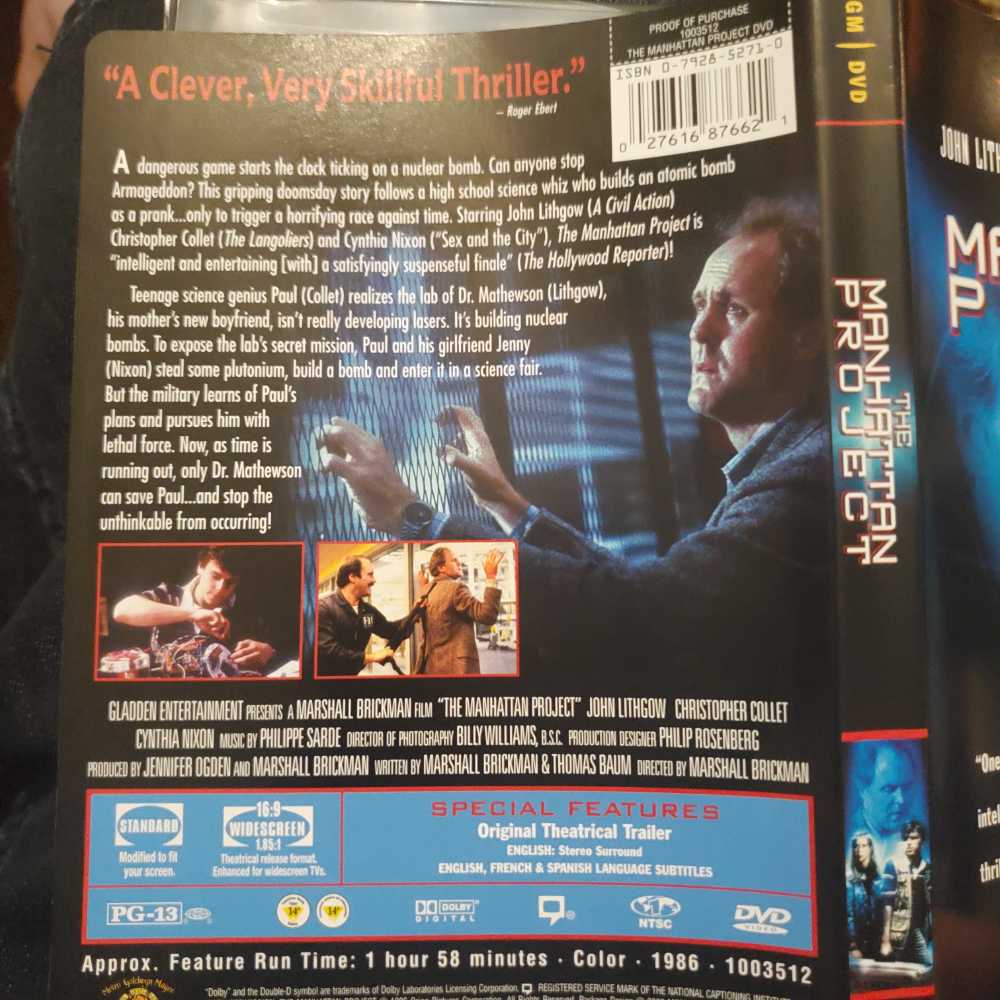 Manhattan Project, The DVD movie collectible [Barcode 027616876621] - Main Image 2