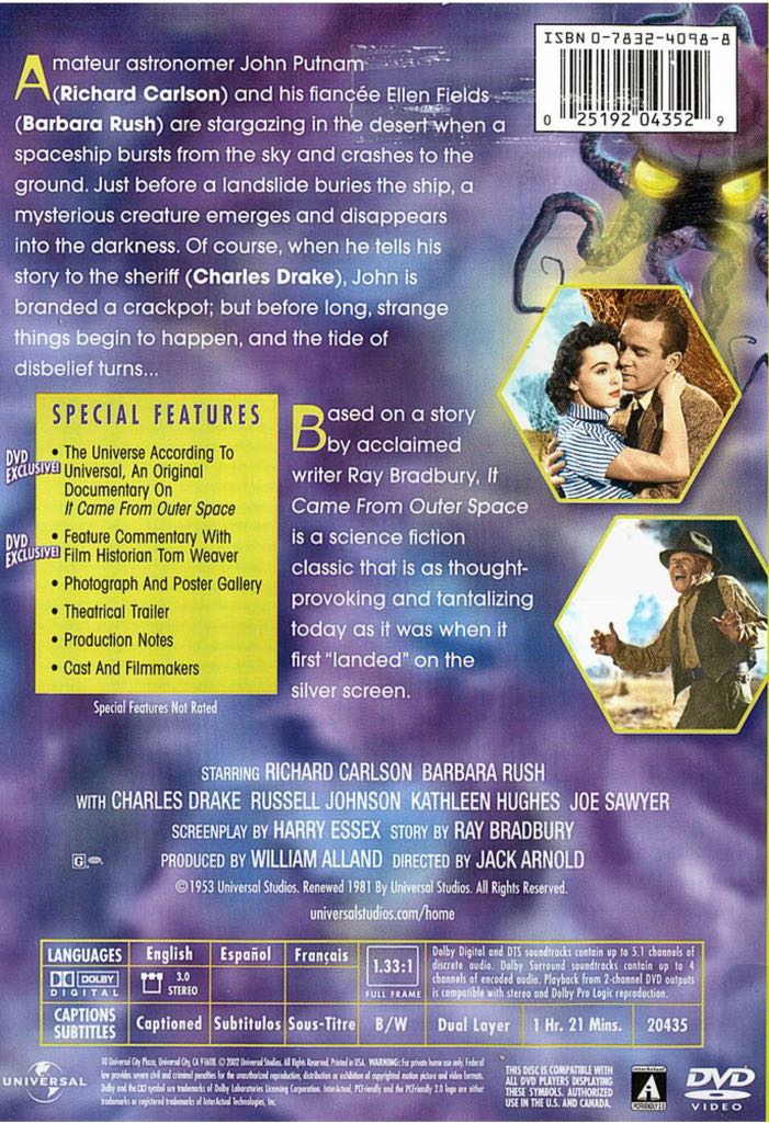 It Came From Outer Space DVD movie collectible [Barcode 025192043529] - Main Image 2