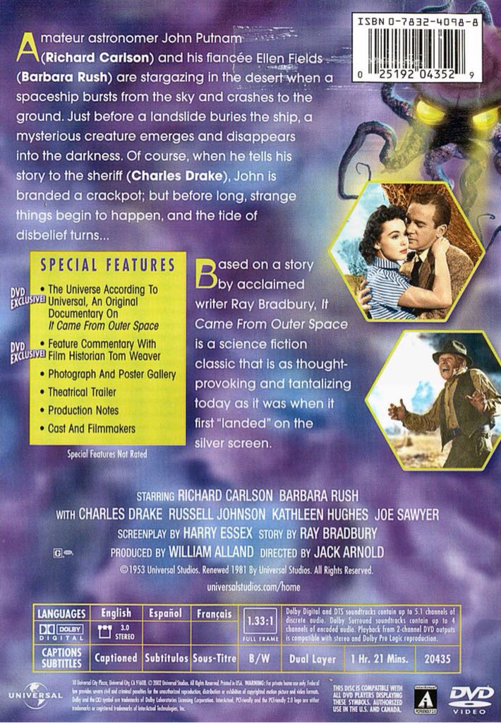 It Came From Outer Space VHS movie collectible [Barcode 096896601735] - Main Image 2