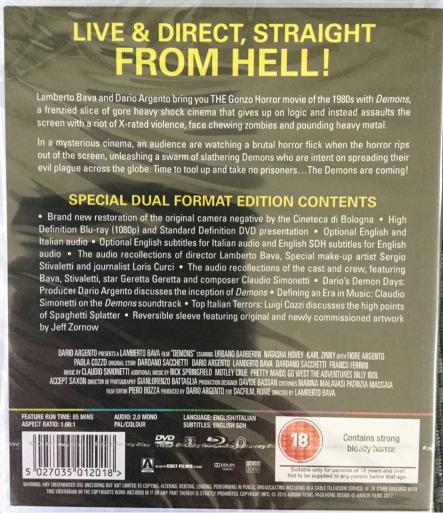 Demons 4k 4K Ultra HD movie collectible [Barcode 5027035012018] - Main Image 2