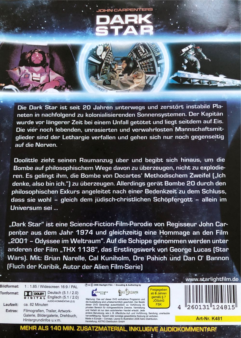 Dark Star DVD movie collectible [Barcode 4260131124815] - Main Image 2