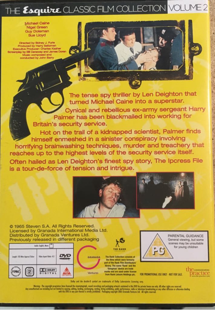 The Ipcress File DVD movie collectible [Barcode 5037115056931] - Main Image 2