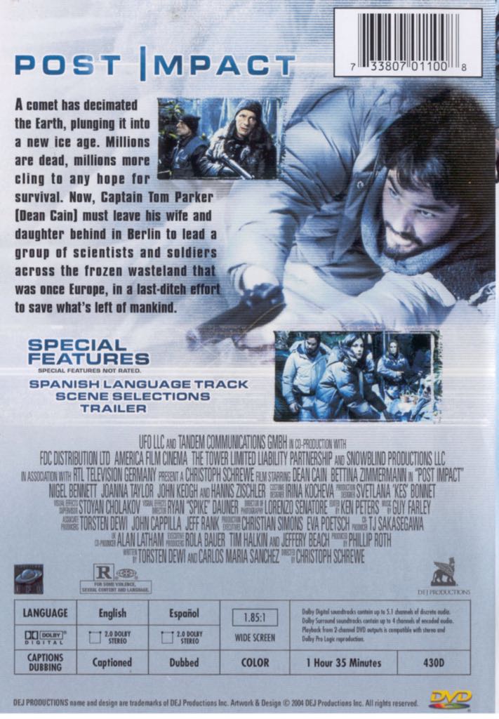 Post Impact Video CD movie collectible [Barcode 733807011008] - Main Image 2